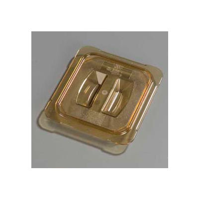 Carlisle 10510U13 - Topnotch® Universal Handled Lid 6-3/4" x 6-3/8", Amber - Pkg Qty 6