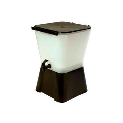 Carlisle 1082003 - Beverage Dispenser, W/Base & Lid, Square, 3 Gallon Capacity, Black