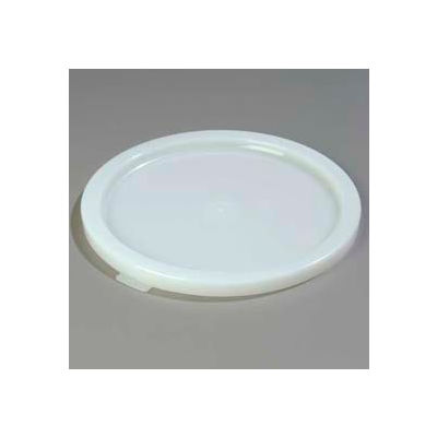 Carlisle 120202 - Bains Marie Food Storage Container Lid 12-3/4" D/ 3/4", White - Pkg Qty 6