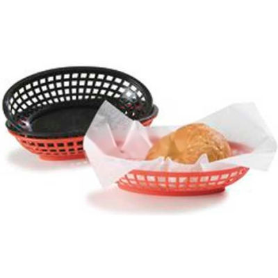 Carlisle 033305 - Bread And Bun Basket Oval Basket, 9-1/4" x 6", Red