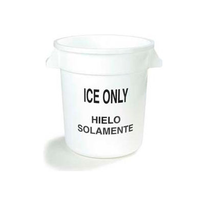 Carlisle 341010ICE02 - Ice Only Container 10 Gallon, White - Pkg Qty 6