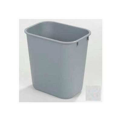 Carlisle Rectangle Office Wastebasket 28 Qt., Gray - 34292823 - Pkg Qty 12