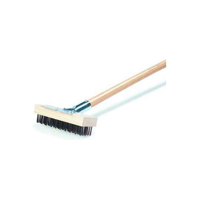 Carlisle 36372500 - Oven and Grill Brush W/ Scraper & Flat Wire SS Bristles 30", Stainless Steel