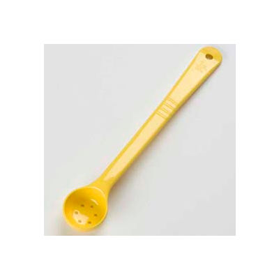 Carlisle 395704 - Perforated Measure Miser Spoon, Long Handle 1 Oz., Yellow - Pkg Qty 12