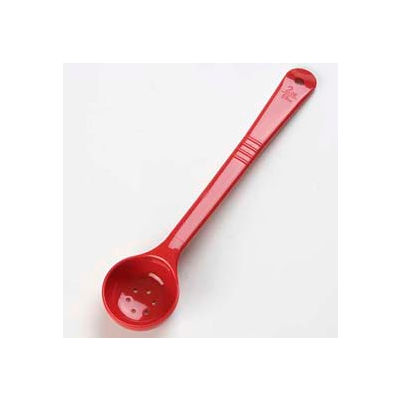 Carlisle 396105 - Perforated Measure Miser Spoon, Long Handle 2 Oz., Red - Pkg Qty 12
