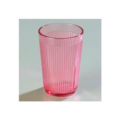 Carlisle 400855 - Crystalon® Stack-All® SAN Tumbler 8.3 Oz., Rose, Ribbed Texture - Pkg Qty 48