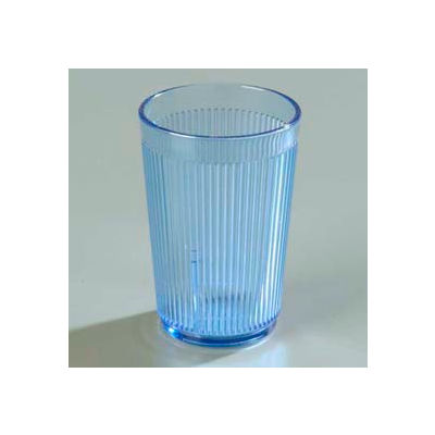 Carlisle 401054 - Crystalon® Stack-All® SAN Tumbler 9-1/2 Oz., Blue, Ribbed Texture - Pkg Qty 48