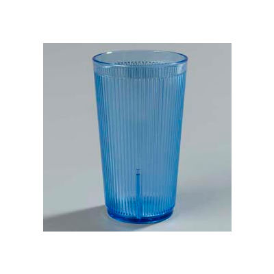 Carlisle 401654 - Crystalon® Stack-All® SAN Tumbler 16 Oz., Blue, Ribbed Texture - Pkg Qty 48