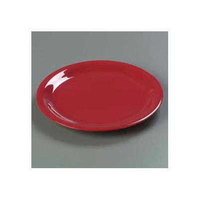 Carlisle 4300458 - Durus® Narrow Rim Dinner Plate 9-1/16" x 29/32", Roma Red - Pkg Qty 24
