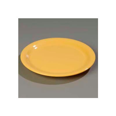 Carlisle 4301022 - Durus® Wide Rim Dinner Plate 10-9/16" x 1", Honey Yellow - Pkg Qty 12