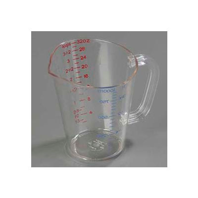 Carlisle 4314307 - Polycarbonate Measure Cup, 1 Quart, Clear - Pkg Qty 6