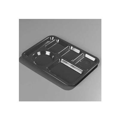 Carlisle 4398004 - Left-Hand Heavy Weight 6-Compartment Tray, Yellow - Pkg Qty 12