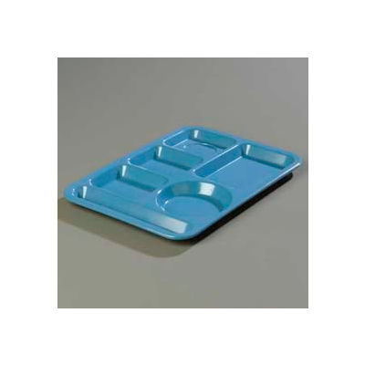 Carlisle 4398192 - Left-Hand Heavy Weight 6-Compartment Tray, Sandshade - Pkg Qty 12