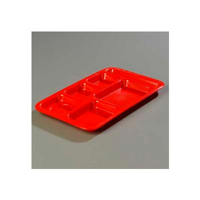 Carlisle 4398205 - Right-Hand Space Saver Compartment Tray, Red - Pkg Qty 12