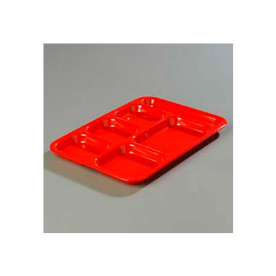 Carlisle 4398805 - Right-Hand Heavy Weight Compartment Tray, Red - Pkg Qty 12
