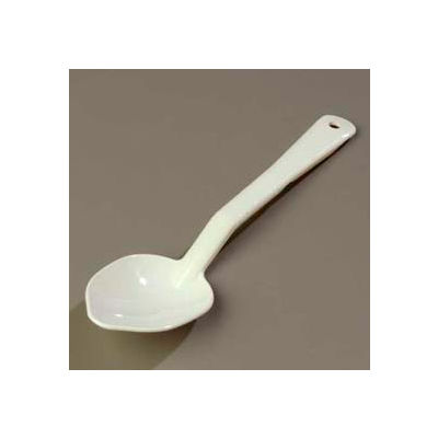 Carlisle 441002 - Solid Serving Spoon, White - Pkg Qty 12