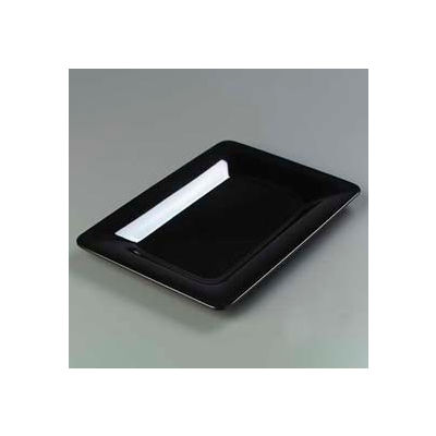 Carlisle 4441403 - Designer Displayware™ Wide Rim Rectangle Platter 14" x 10", Black - Pkg Qty 4