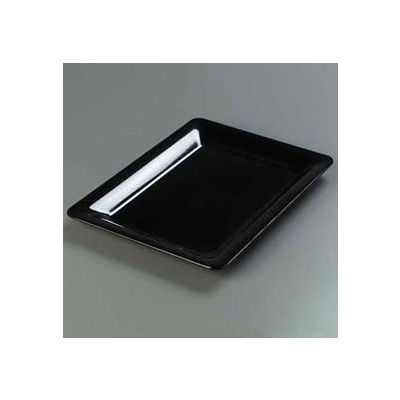 Carlisle 4441603 - Designer Displayware™ Wide Rim Rectangle Platter 17" x 13", Black - Pkg Qty 4