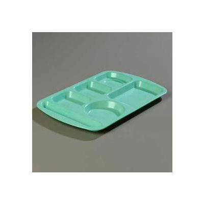 Carlisle 586500 - Left-Hand Handled Economy Melamine 6-Compartment Tray, Variegated - Pkg Qty 12