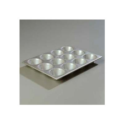 Carlisle 601837 - Steeluminum® 12 Cup Extra Large Cup Cupcake Pan 6 Oz. - Pkg Qty 6