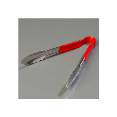 Carlisle 60756005 - Spectrum® Utility Tong 9.5", Red - Pkg Qty 12