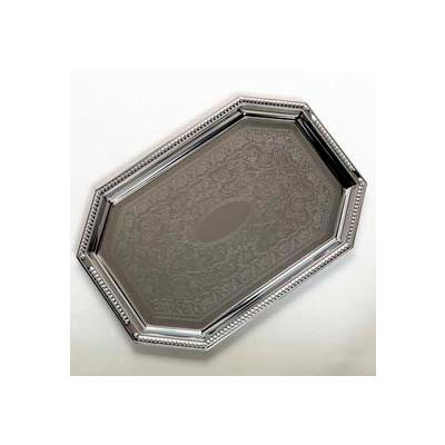 Carlisle 608901 - Celebration™ Octagonal Tray W/ Beaded Border 17-1/8" x 11-3/4" - Pkg Qty 12