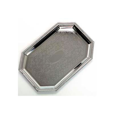 Carlisle 608902 - Celebration™ Octagonal Tray W/ Beaded Border 20" x 13-3/4" - Pkg Qty 12