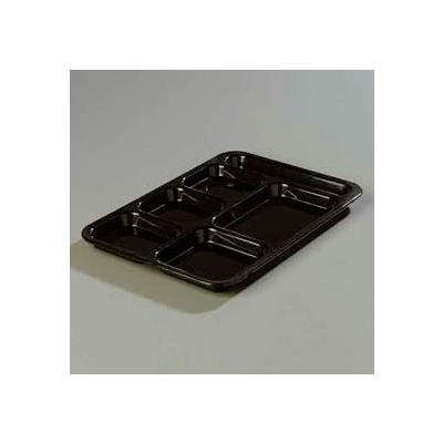 Carlisle 614R03 - Right-Hand Compartment Tray, Black - Pkg Qty 24