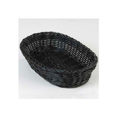 Carlisle 655003 - Woven Baskets Oval Basket Small 9", Black - Pkg Qty 6