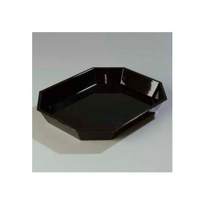 Carlisle 672603 - Octagonal 5 Lb. Crock 13-5/16" x 10-1/2", Black - Pkg Qty 6
