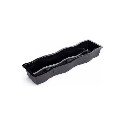 Carlisle 698203 - Modular Displayware Half Long Pan Wavy Edge 2-1/2" Deep, Black - Pkg Qty 6