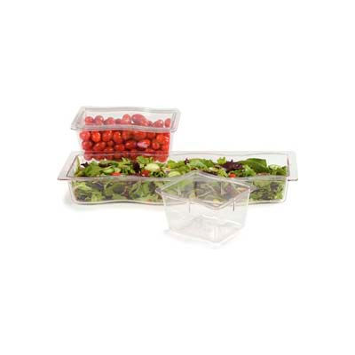 Carlisle 698407 - Modular Displayware Half Size Pan 2-1/2" Deep, Clear - Pkg Qty 6