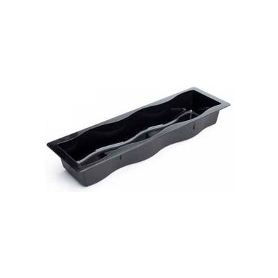 Carlisle 699003 - Modular Displayware Half Long Pan Straight Edge 2-1/2" Deep, Black - Pkg Qty 6