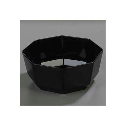 Carlisle 888803 - Bowl, Octagon, 8 Lb., 9-1/2", Glossy Acrylic, Black - Pkg Qty 4