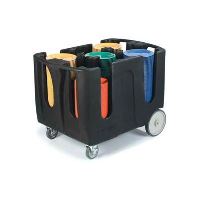 Carlisle ADD403 - Optimizer™ Dish Dolly with 4 Dividers, Black