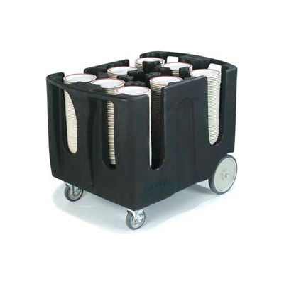 Carlisle ADD603 - Optimizer™ Dish Dolly with 6 Dividers 19", Black