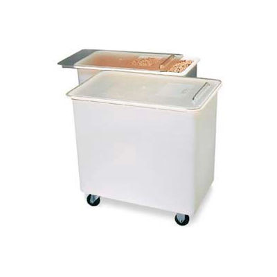 Carlisle® BIN4402-Mobile Ingredient Bin w/Lid, Polyethylene, 44 Gal., White