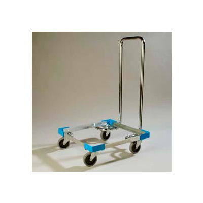 Carlisle C2222A14 - OptiClean Open Aluminum Dolly W/Handle 21-3/4", 21-3/4", 35-1/2", Carlisle Blue