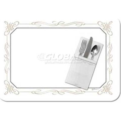 Dinex DX5350M - Filigree Traycover W/Straight Edge Round Corner, 13-5/8" x 18-3/4", 1000/Cs