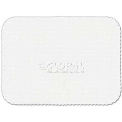 Dinex DX5999I00102 - White Embossed Traycover W/Scalloped Edge Rnd Corner, 12-3/4" x 16-5/8", White