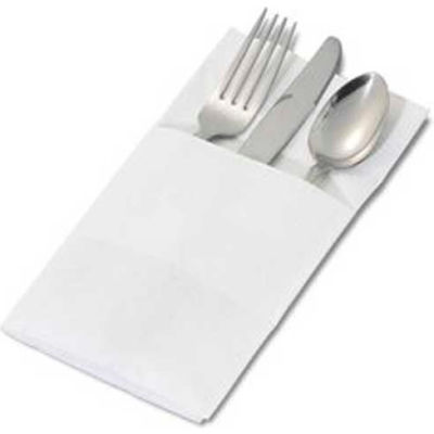 Dinex DX6999PF0202 - White Solid Color, Recycled Pocketfold Napkin, 17" x 17", White