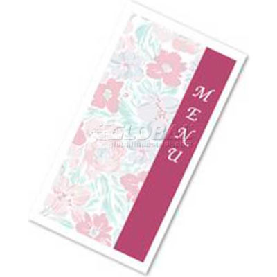 Dinex DX6SM055190 - Jane's Bouquet Entree Headings 3 Panel, Perf., 8-1/2"x14", 2000/Cs, Pink