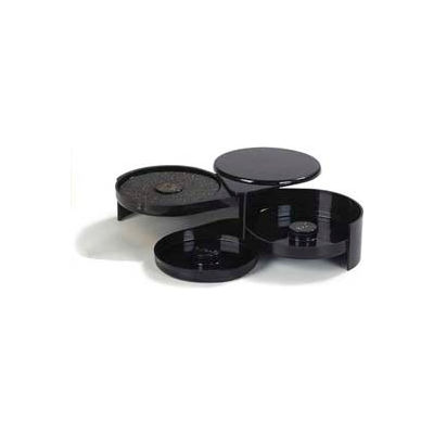 Carlisle GR0903 - 3-Tier Glass Rimmer 7-7/8", 2-15/16", Black - Pkg Qty 12