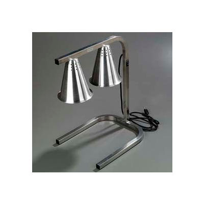 Carlisle HL723700 - Two Bulb Free Standing Adjustable Heat Lamp, Aluminum