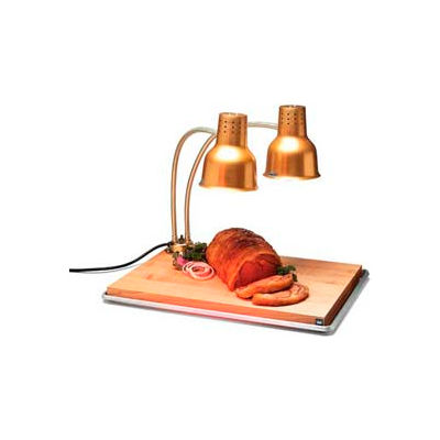 Carlisle HL8285GB21 - FlexiGlow™ Dual Arm Heat Lamp W/ Board & Pan 24", Gold