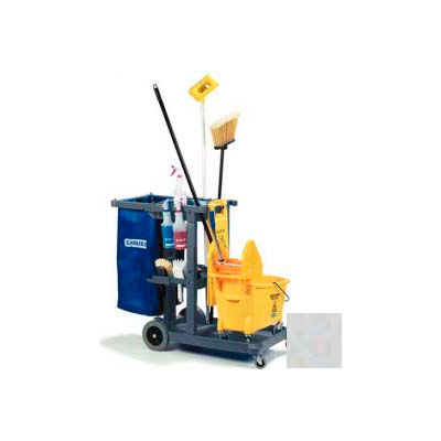 Carlisle® JC1945S23 Janitorial Cart, Short Platform - Gray