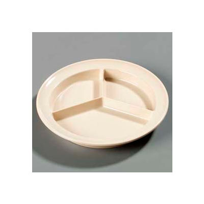 Carlisle KL20325 - Kingline™ 3-Compartment Plate 8-23/32" x 1-1/4", Tan - Pkg Qty 12