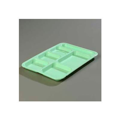 Carlisle P614R09 - Right-Hand 6-Compartment Tray, Green - Pkg Qty 24