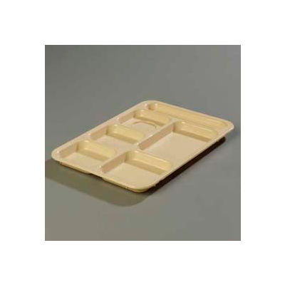 Carlisle P614R25 - Right-Hand 6-Compartment Tray, Tan - Pkg Qty 24