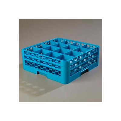 Carlisle RG16-214 - Opticlean™ 16 Compartment Glass Rack W/2 Extenders, Blue, Qty 3 - Pkg Qty 3